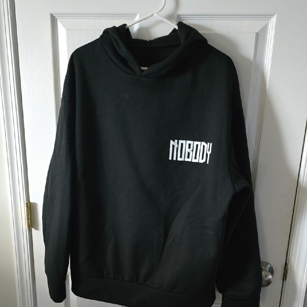 Black Hoodie with White Logo